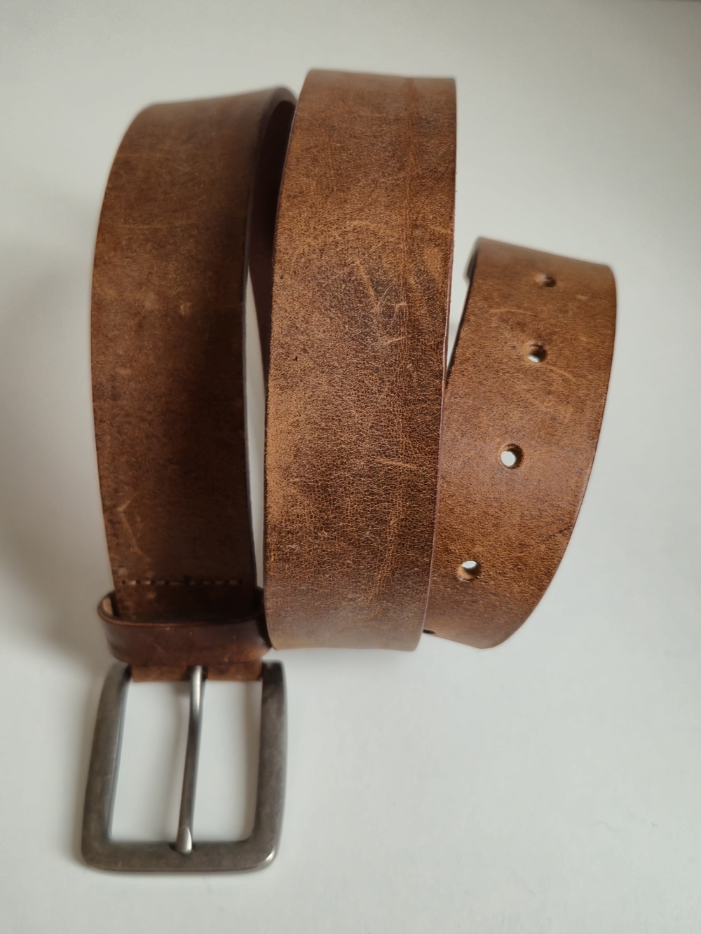 Jack & Jones Classic Brown Leather Belt - Minimal Design